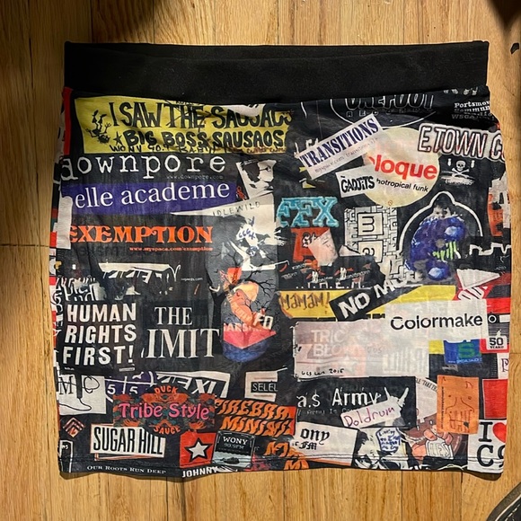 RNG printed diaphanous skirt. Super cool. Very Rare. BRAND NEW WITH TAGS. - Picture 2 of 8